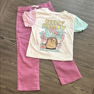 Feelin' Mallow Graphic Tee and Purple Jeans Set